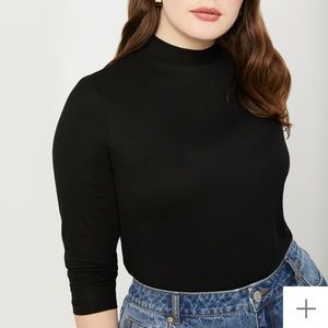 ELOQUII Black Soft Turtleneck